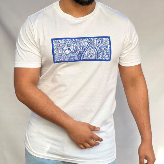 Boxed Paisley T-shirt - White